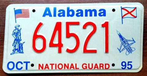 Alabama 1995 - tablica z USA