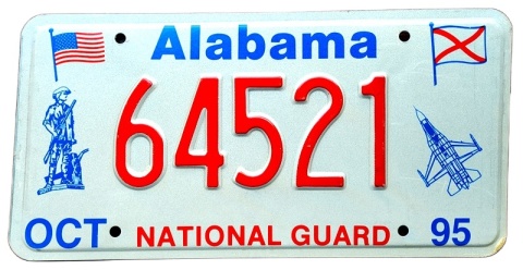 Alabama 1995 - tablica z USA