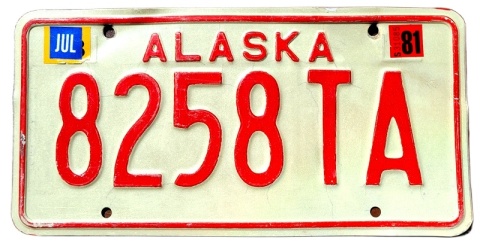 Alaska 1981 - tablica z USA