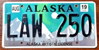Alaska 2019 - tablica z USA