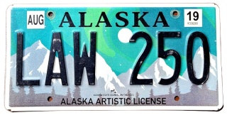 Alaska 2019 - tablica z USA