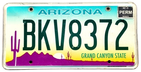 Arizona - tablica z USA