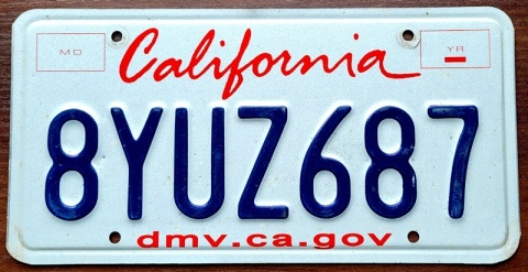 California - tablica z USA