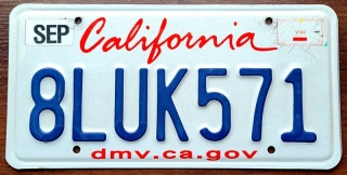 California - tablica z USA