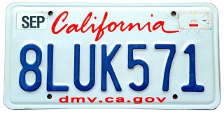 California - tablica z USA