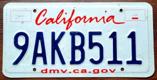 California - tablica z USA