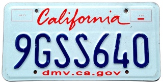 California - tablica z USA
