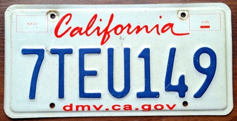 California - tablica z USA