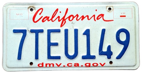 California - tablica z USA
