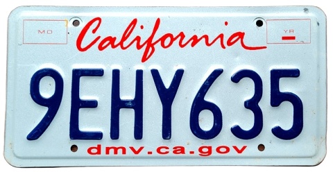 California - tablica z USA