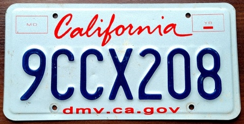 California - tablica z USA