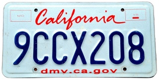 California - tablica z USA