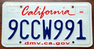 California - tablica z USA