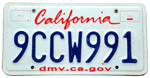 California - tablica z USA