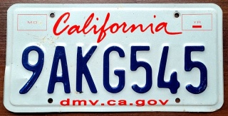 California - tablica z USA