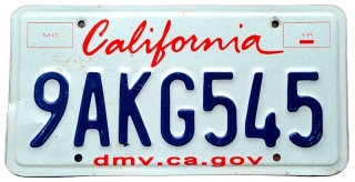 California - tablica z USA