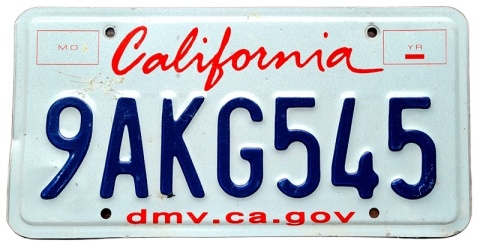 California - tablica z USA