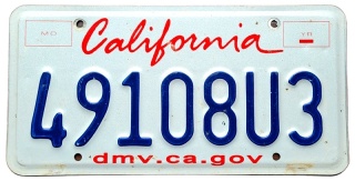 California - tablica z USA