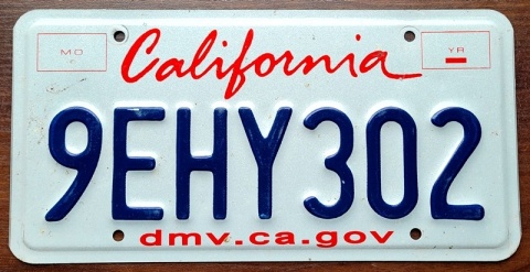 California - tablica z USA