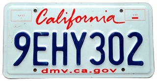 California - tablica z USA