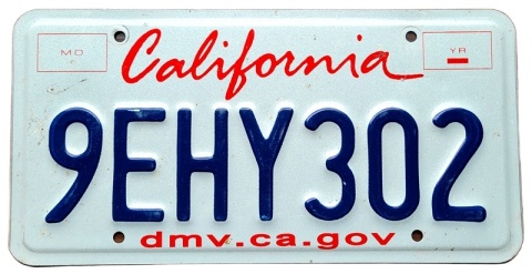 California - tablica z USA