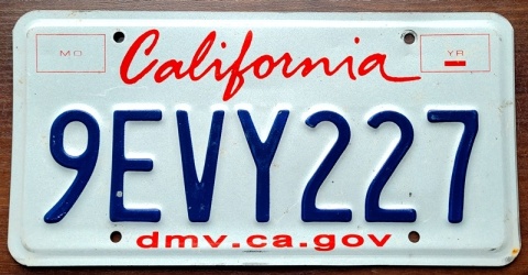 California - tablica z USA