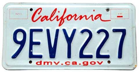 California - tablica z USA