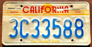 California - tablica z USA