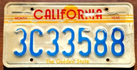 California - tablica z USA