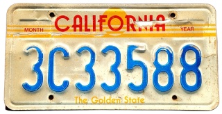 California - tablica z USA
