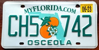 Florida 2023 - tablica z USA