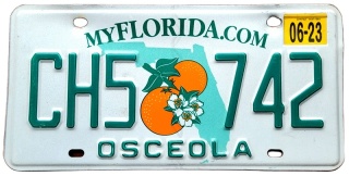 Florida 2023 - tablica z USA