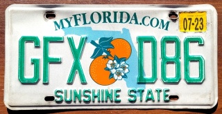 Florida 2023 - tablica z USA