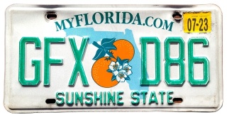 Florida 2023 - tablica z USA