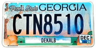 Georgia 2025 - tablica z USA
