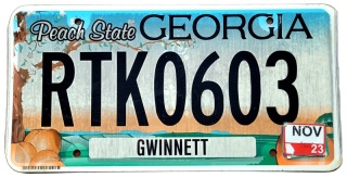 Georgia 2023 - tablica z USA