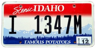 Idaho 2014 - tablica z USA