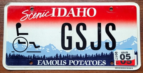 Idaho 2017 - tablica z USA