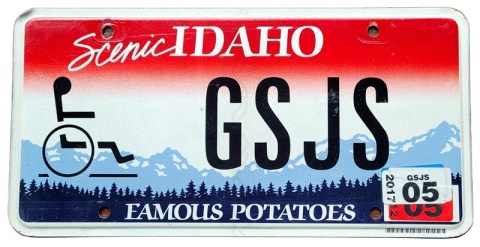 Idaho 2017 - tablica z USA
