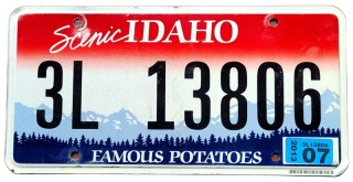 Idaho 2013 - tablica z USA