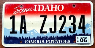Idaho 2014 - tablica z USA