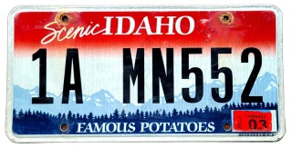 Idaho 2024 - tablica z USA