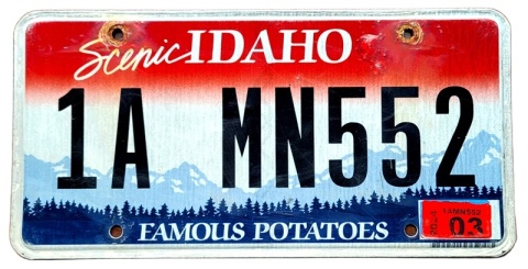 Idaho 2024 - tablica z USA