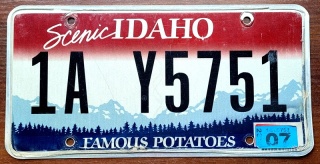 Idaho 2020 - tablica z USA