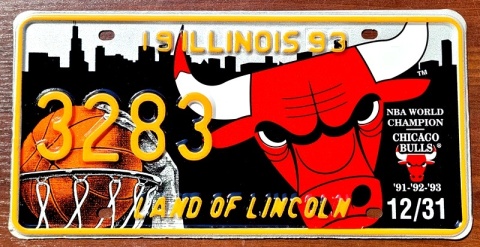 Illinois - Chicago Bulls - tablica z USA
