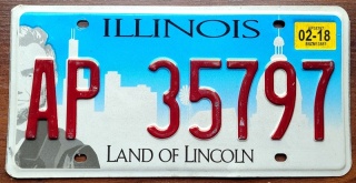 Illinois 2018 - tablica z USA