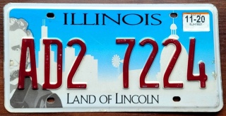 Illinois 2020 - tablica z USA