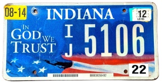 Indiana 2012 - tablica z USA