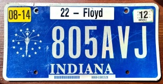 Indiana 2012 - tablica z USA