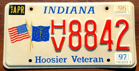 Indiana 1997 - tablica z USA